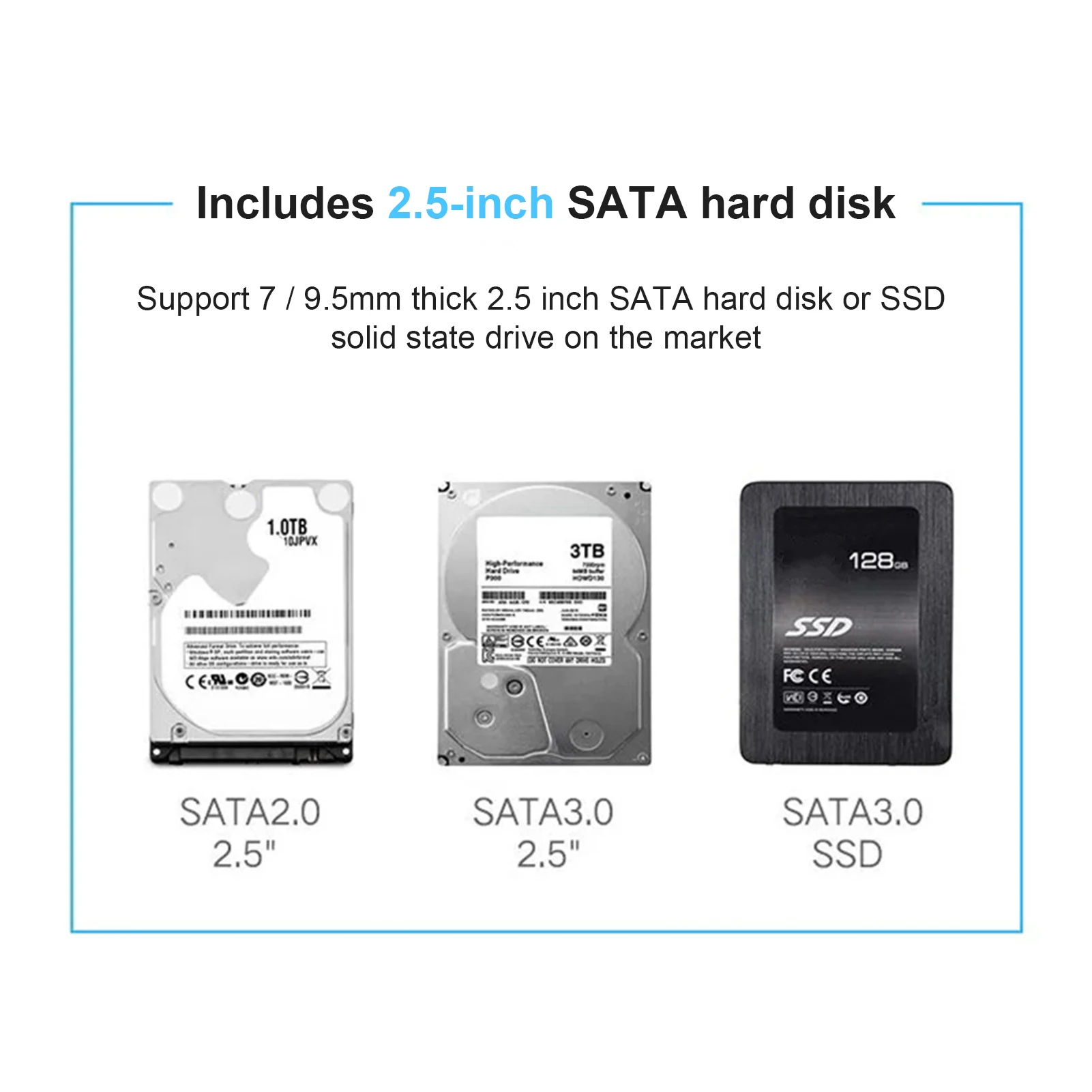 Ʈ PC  ϵ ̺ ̽, 2.5 ġ, 4T SATA SSD ̽, USB3.0 ϵ ũ ̺ Ŭ, USB 3 HDD ̽, 2T