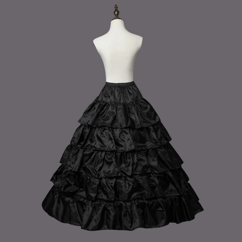 4 Hoops 5 Layers Ball Gown Petticoats  Black Petticoat Crinoline Underskirt Big Ruffle Wedding Accessories Tulle Underskirts