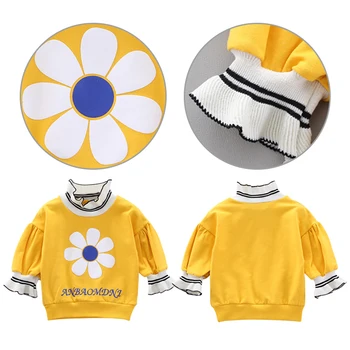 

2020 Spring Autumn Baby Girls Clothes Cotton Hooded Sweatshirt Cartoon Kids Casual Sportswear Infant Clothing