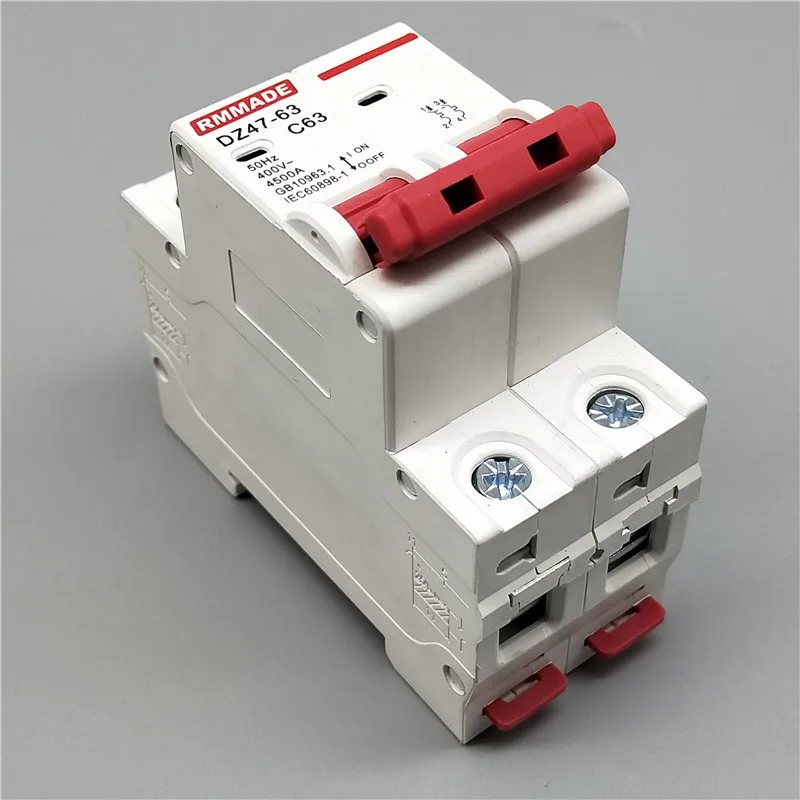 AC220V 400V DZ47 63 2P 6A 10A 16A 20A 25A 32A 40A 50A 125A Мини автоматический выключатель миниатюрный