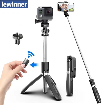 

Lewinner Wireless Bluetooth Selfie Stick Tripod Foldable Tripod Monopod Universal for SmartPhones for Gopro Sports Action Camera