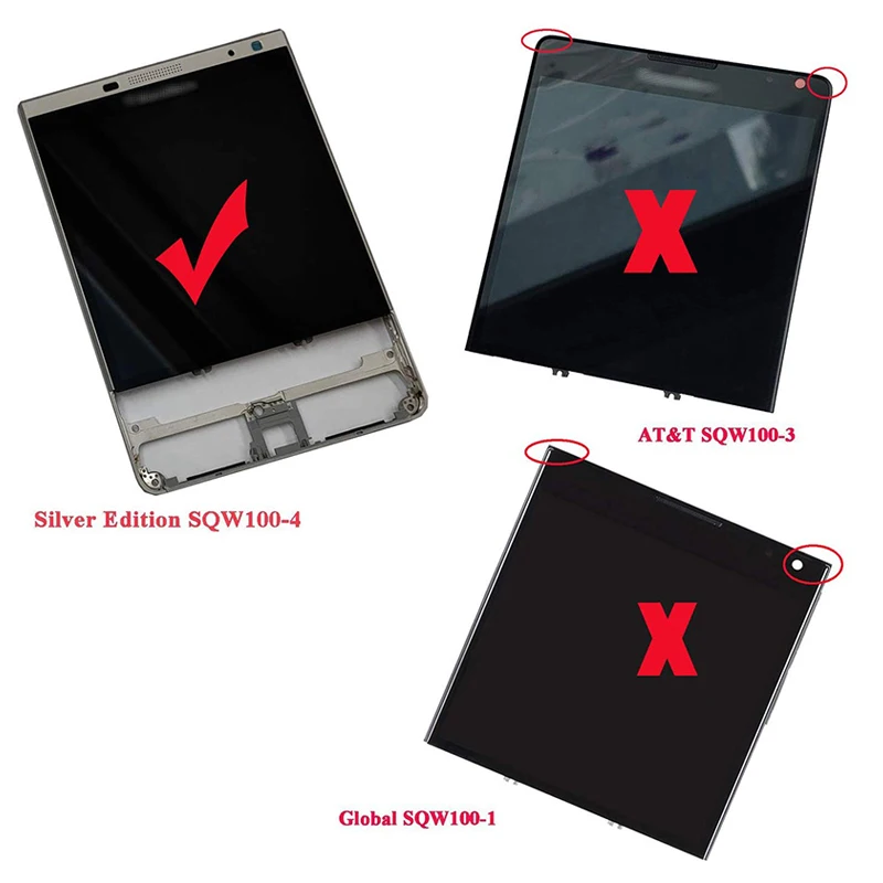 ЖК-дисплей для BlackBerry Passport Att Silver Edition, SQW100-4, 4,5 дюйма, сенсорное стекло, дигитайзер, ЖК-экран в сборе, Замена с рамкой