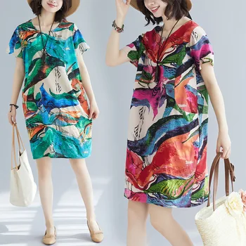 

2020 nian Summer Korean-style Literature and Art Hipster Geometry Joint Versatile Dress Fat mm Slim Fit Mid-length Skirt