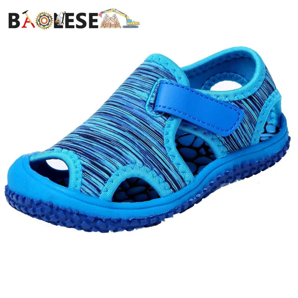 

BAOLESEM Kids Sandals Summer Sandals for Child Camouflage Hollow Breathable Water Shoes Anti-skid Children Beach Shoes New Trend