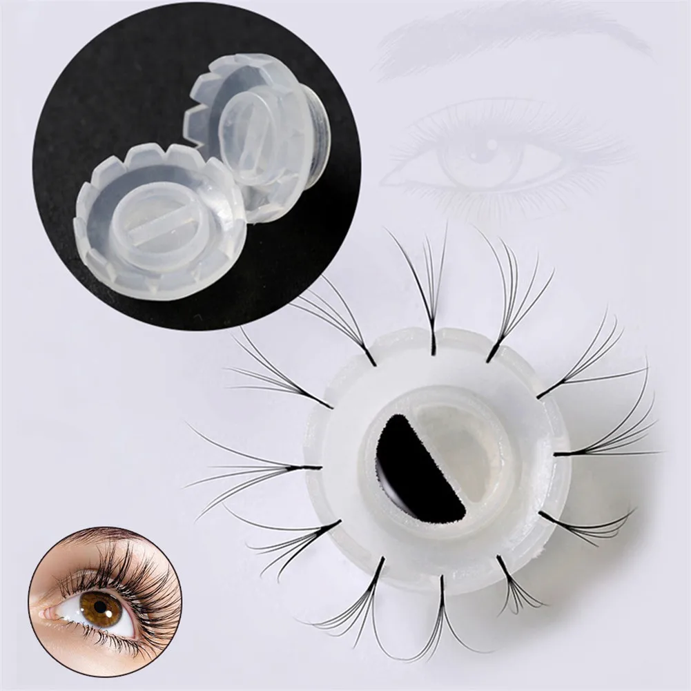 

100pc Individual Eyelash Glue Holder Grafting Eyelashes Quick Blossom Cup Ring Eyelash Extension Adhesive Stand Eyelash Glue Cup