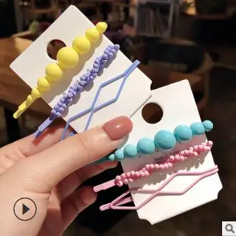 60 компл./лот 3 шт./компл. DIY мульти бусы зажим для волос с жемчугом цветастые спрей шпилька Уход за волосами и инструменты для укладки HA779