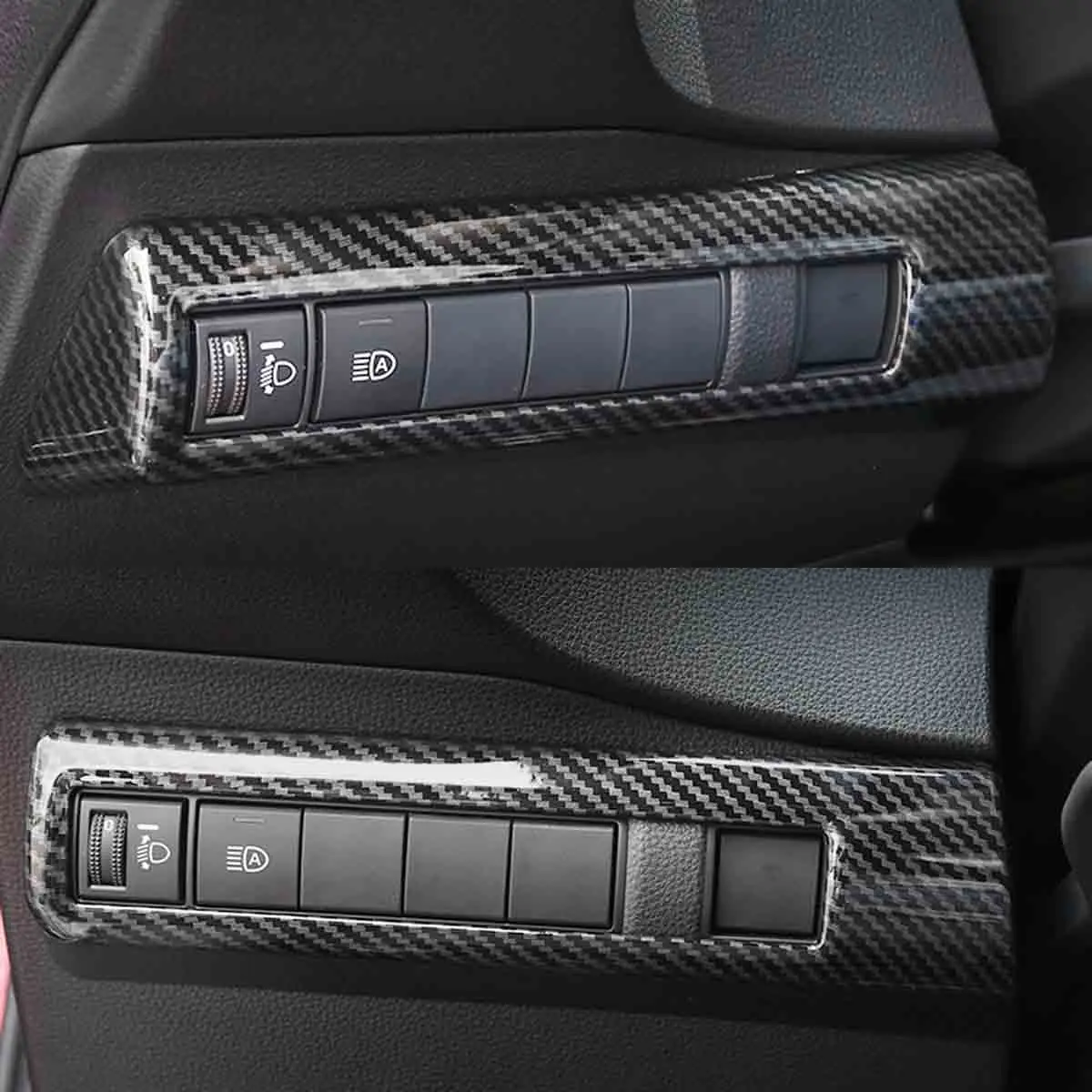 Autoleader ABS автомобильные фары для переключателя передних фар Кнопка украшения крышка обрезанная внутренняя рамка наклейки для Corolla