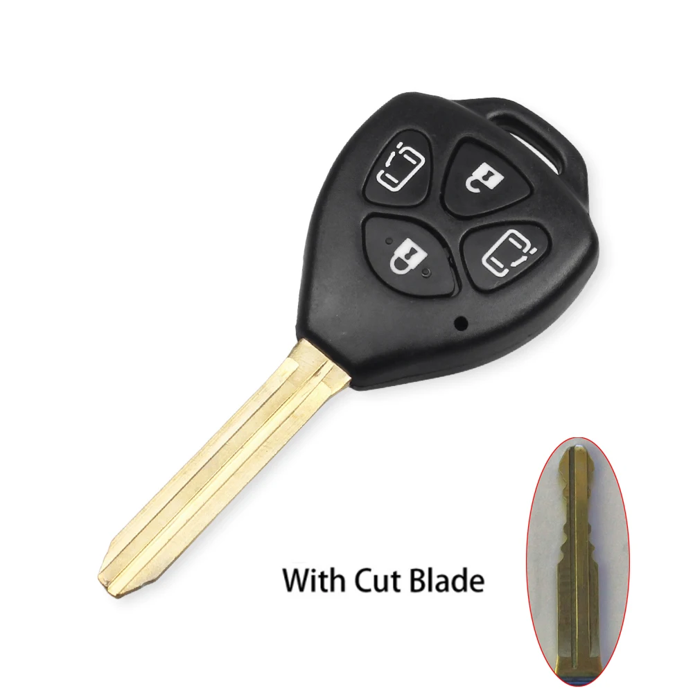 KEYYOU резаным лезвие 2/3/4 BT дистанционного ключа автомобиля чехол для Toyota Yaris Prado Tarago Camry Corolla RAV4 REIZ Crown 2007-2012 - Количество кнопок: Model 4