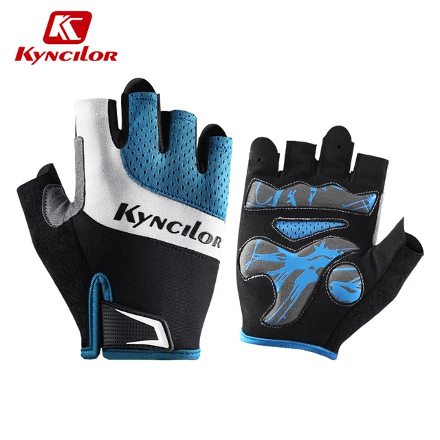 Full Finger Cycling Gloves Outdoor Sports Skating Mitts Breathable Blue