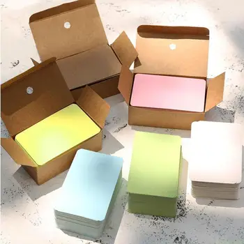 

100pcs/lot Cowhide Small Card Postcard Creative Mini Kawaii Memo Pads Kraft Paper Writing Paper Envelope Paper Office Supplies
