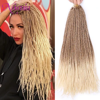 Synthetic Senegalese Twist Hair Extensions Crochet Hair Braids Senegalese Ombre Braiding Hair Crochet Braid Hair Box Braids Hair 1