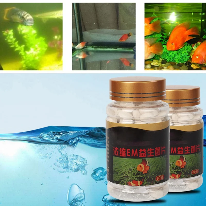 80 г/бутылка бактерии капсулы для Аквариум Пруд для рыб очистки добавки пробиотиков в рыбоводческое хозяйство био-нитробактерии капсулы для очистки воды аквариума