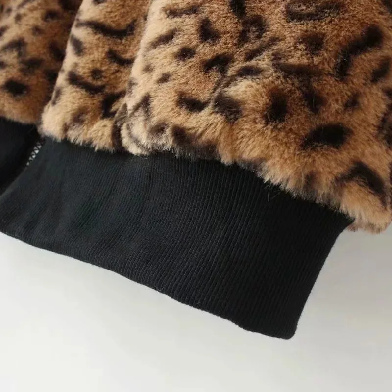 Леопардовое Женское пальто, осень и зима, Европа и Америка,, EBay AliExpress, женское платье, плотное, свободное