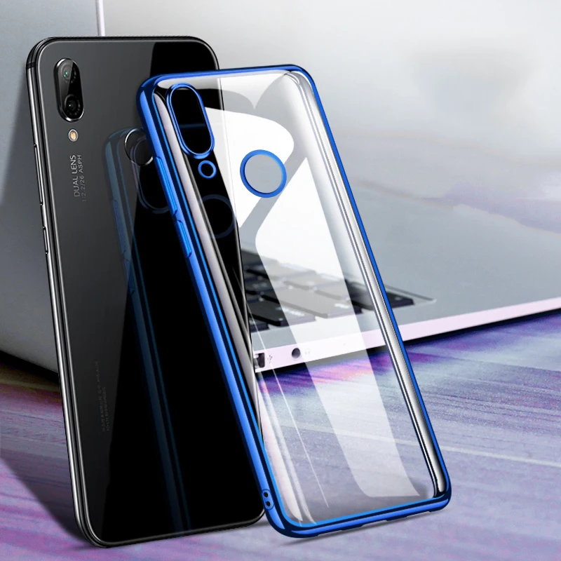 Роскошный прозрачный ТПУ чехол с покрытием для XIAOMI Mi 8 9 Lite SE 9T A2 A3 REDMI 6A 7A Note 6 7 Pro CC9