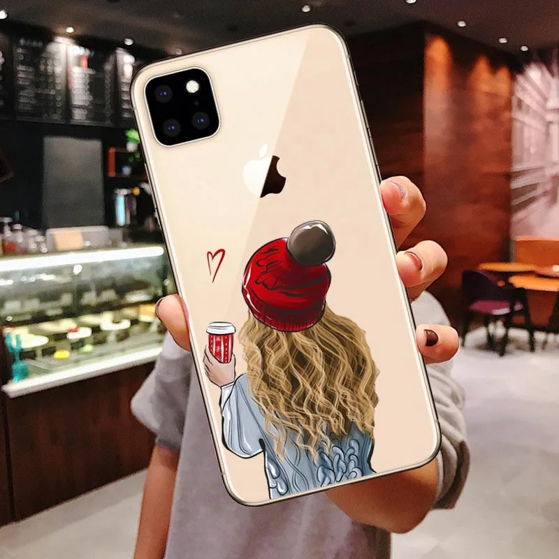 TPU Силиконовые чехлы для телефонов для девочек Bff Best Friends Forever для iPhone 11 Pro Max Xs 6 6S 7 8 Plus X XR XS MAX 5S SE 5 задняя крышка чехол - Цвет: TPU