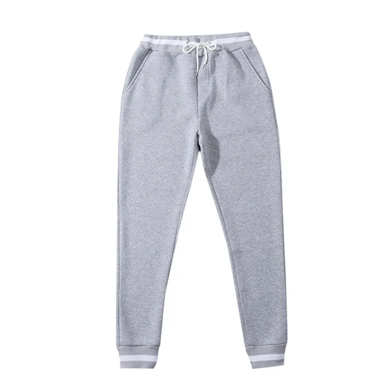 Light Gray MoneRffi, повседневные мужские брюки, одноцветные, средняя талия, уличная одежда, брюки, мужские с карманами, полная длина, Мужские штаны для бега, 3XL, Pantalones Hombre - Цвет: Light Gray