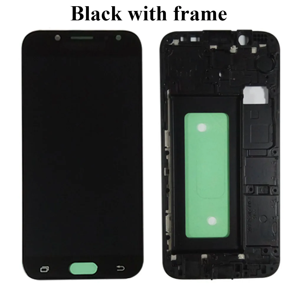Can Adjust Brightness J530 LCD For Samsung GALAXY J5 J530F Display J530Y LCD Touch Screen Digitizer Assembly+Frame replace - Цвет: Black With Frame