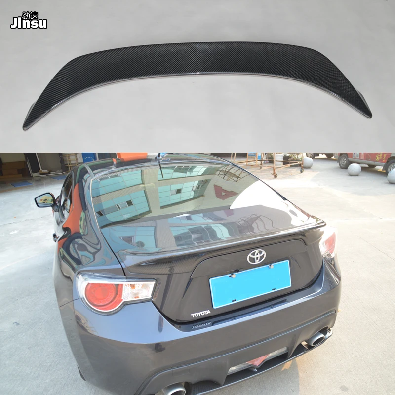 For Toyota 86 2012 2015 TRD style Carbon fiber rear trunk spoiler lip