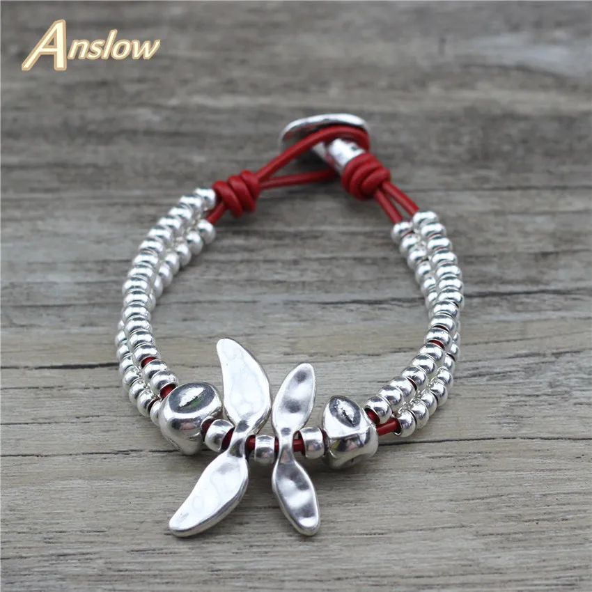 Fashion Jewelry Designer Accessory Friend Charm Genuine Leather braclets bracelet jewelry Wristband Rope Chain Gift LOW0839LB