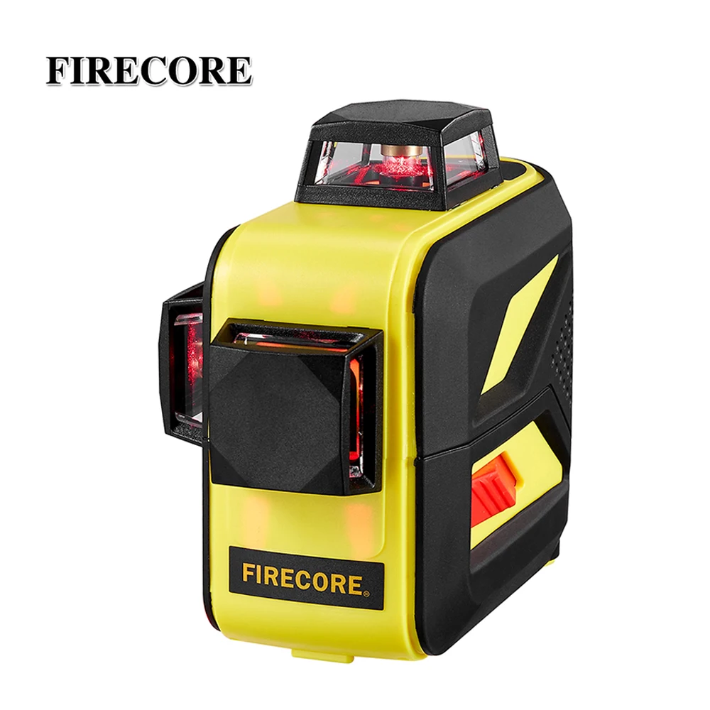 

FIRECORE F93T-XR 12Lines 3D Laser Level LR6/Lithium Battery Self-Leveling Horizontal&Vertical Cross Lines Outdoor Use Receiver