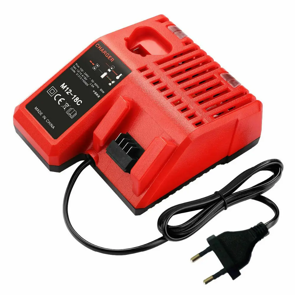 3A Fast Li-ion Battery Charger for Milwaukee M12 M18 48-11-1815 48-11-1828 48-11-2401 48-11-2402 European plug | Электроника