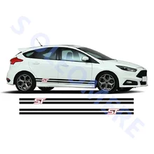 Для 1 комплекта/2 шт для Ford Focus ST Sport Styling дверь сторона Skrit клейкие полоски наклейки для автомобиля 4 надверный стикер