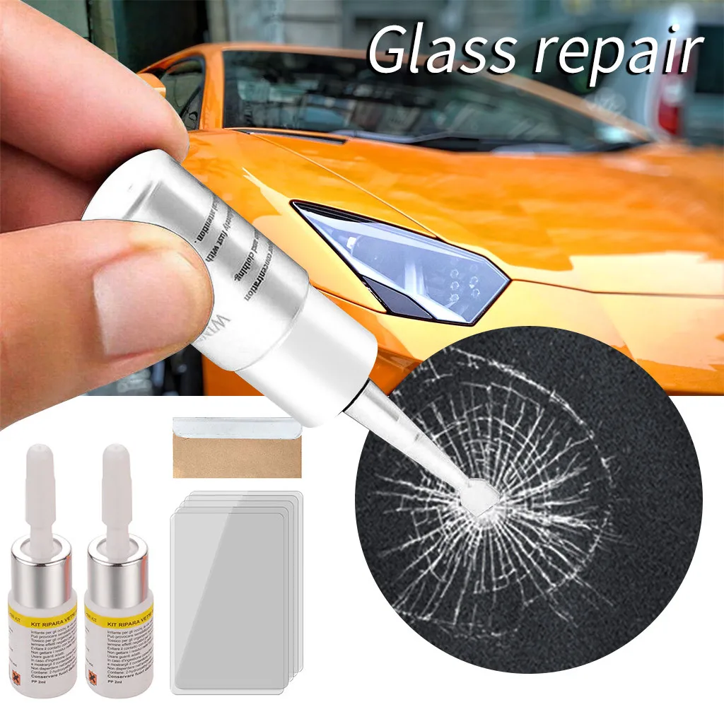 DIY Car Window Glass Scratch Crack Chip Resin Glass Scratch Crack Restore Windshield Repair Tool Kit