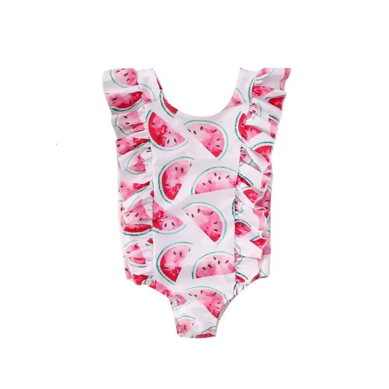 Kid Baby Girl Ruffles pineapple Swim suit Toddler swimsuits one piece Childrens watermelon Infant Bathing Suit 1-5T