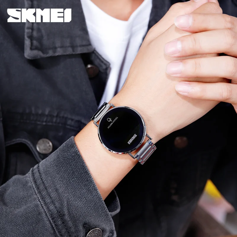 Мужские часы Топ люксовый бренд SKMEI с сенсорным экраном стальные часы мужские s часы мужские светодиодный цифровые часы мужские relojes hombre