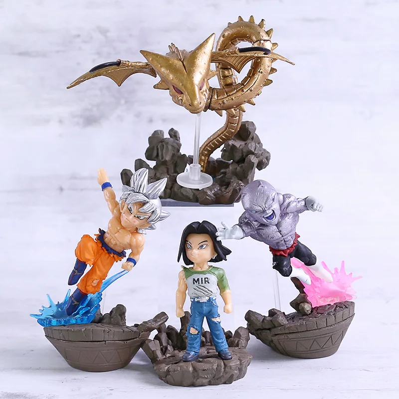 Dragon Ball Z WCD Vol.2 ультра инстинкт Сон Гоку Android 17 супер Shenron Jiren Коллекция ПВХ Фигурки игрушки 4 шт./компл