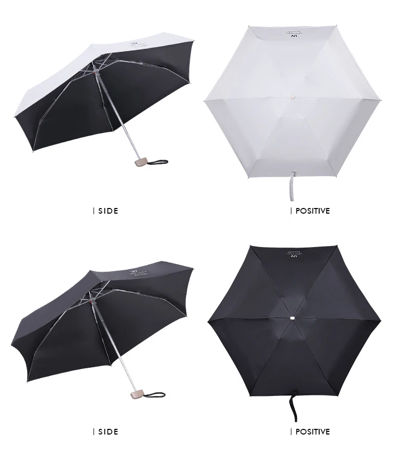 Umbrella Sun Rain Women Flat Light Umbrella Parasol Folding Parasol Mini Umbrella Small Size Ultra Light Parasol Gift Ideas