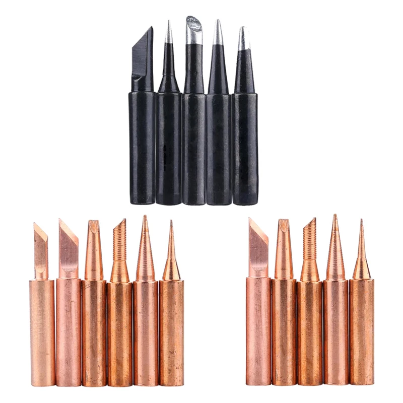 900M-T Series Pure Copper Soldering Iron Tip Lead-Free Welding Tips Head For Hakko 936 Soldering Station Replacement Accessories