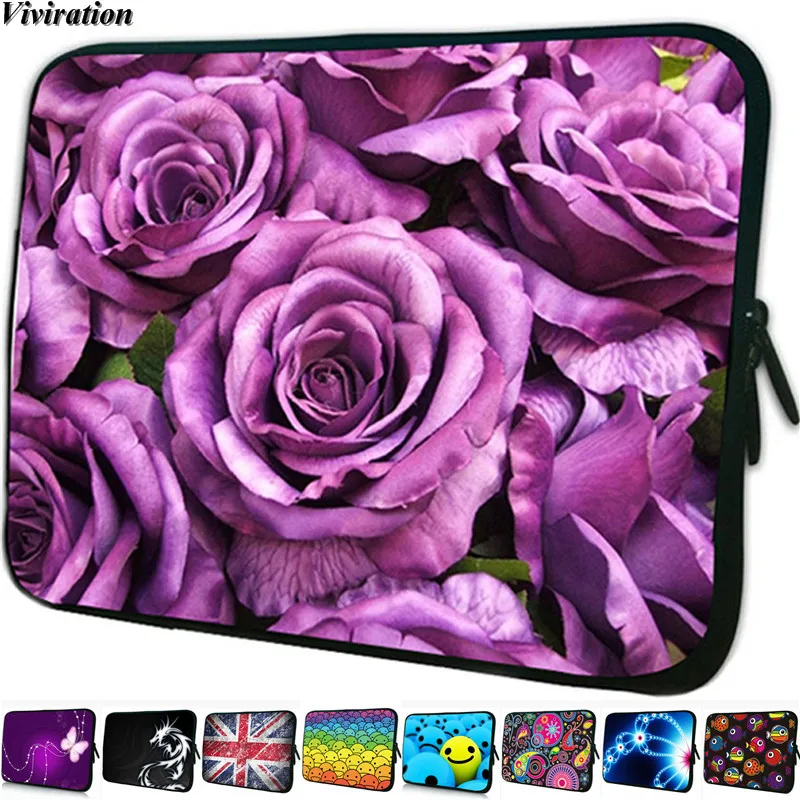 Blooming Roses Pattern Prints 10 Inch Zippet Tablet Cover 9.7 10.2