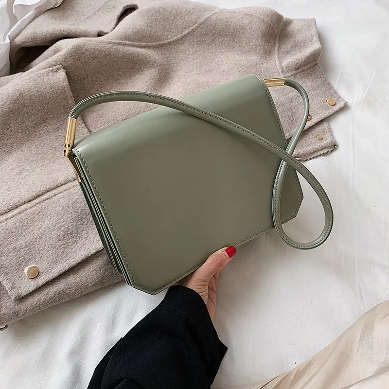 

France Non-mainstream Bag Women's 2019 New Style Western Style Fashion GIRL'S Shoulder Bag Irregular Versatile Textured Shoulder