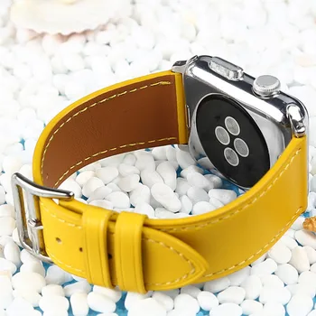 

Genuine Leather Watch Band for Apple Watch Series 1 2 3 4 5 Replacement Band Bracelet for iWatch 40mm 44mm 42mm 38mm Watchband