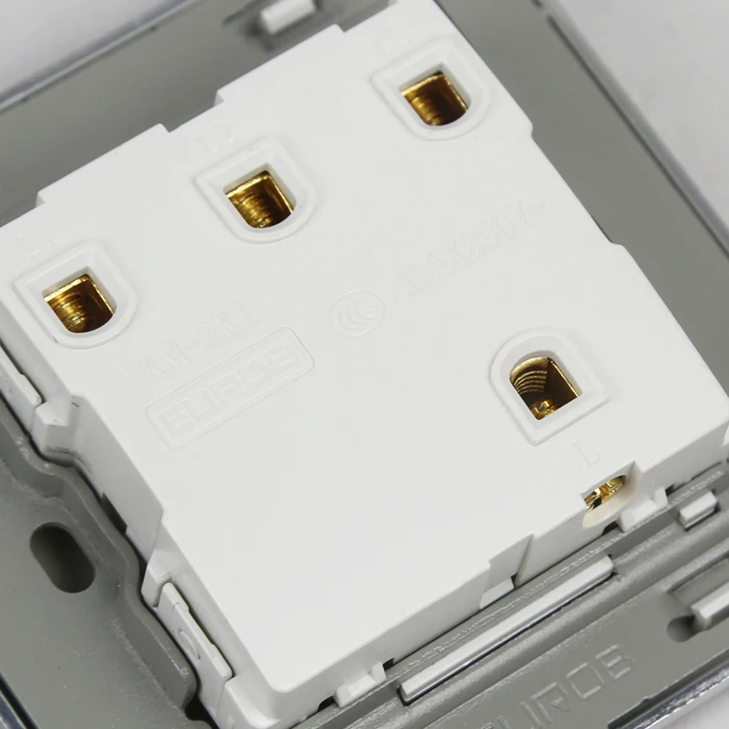 Высококачественный золотистый настенный выключатель серии E9 из матовой