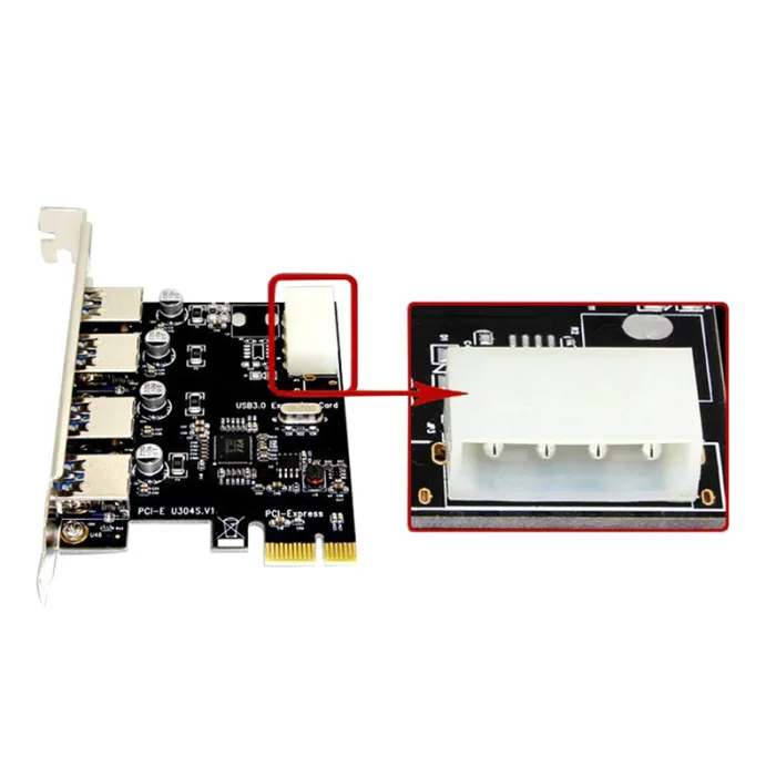 3,0 PCI-E к USB переходная карта 4-портовый USB зарядное устройство встроенный настольные карты расширения FKU66
