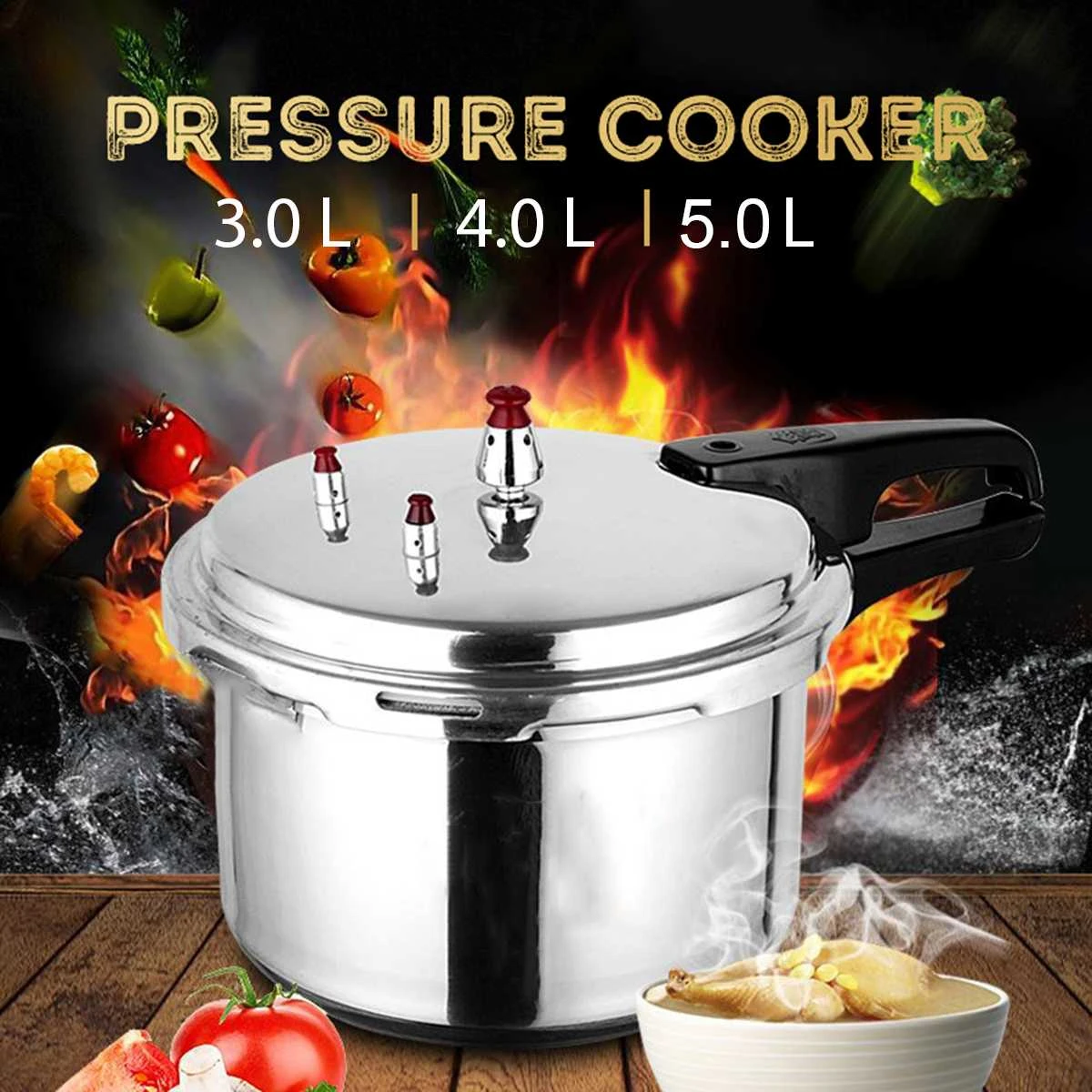 Kitchen Pressure Cooker Cookware Soup Meats Pot 18 20 22cm Gas Stove Open Fire Pressure Cooker Outdoor Camping Cook Tool Steamer Pressure Cookers Aliexpress
