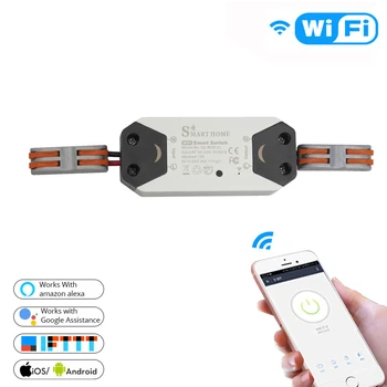 

WiFi Smart Light Switch Universal Breaker Timer Wireless Remote Control Works with Alexa Google Home Smart Home