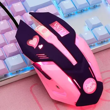 

Silent Wired USB Mouse Mice 3000DPI Colorful Light Mute Mice for Computer PC