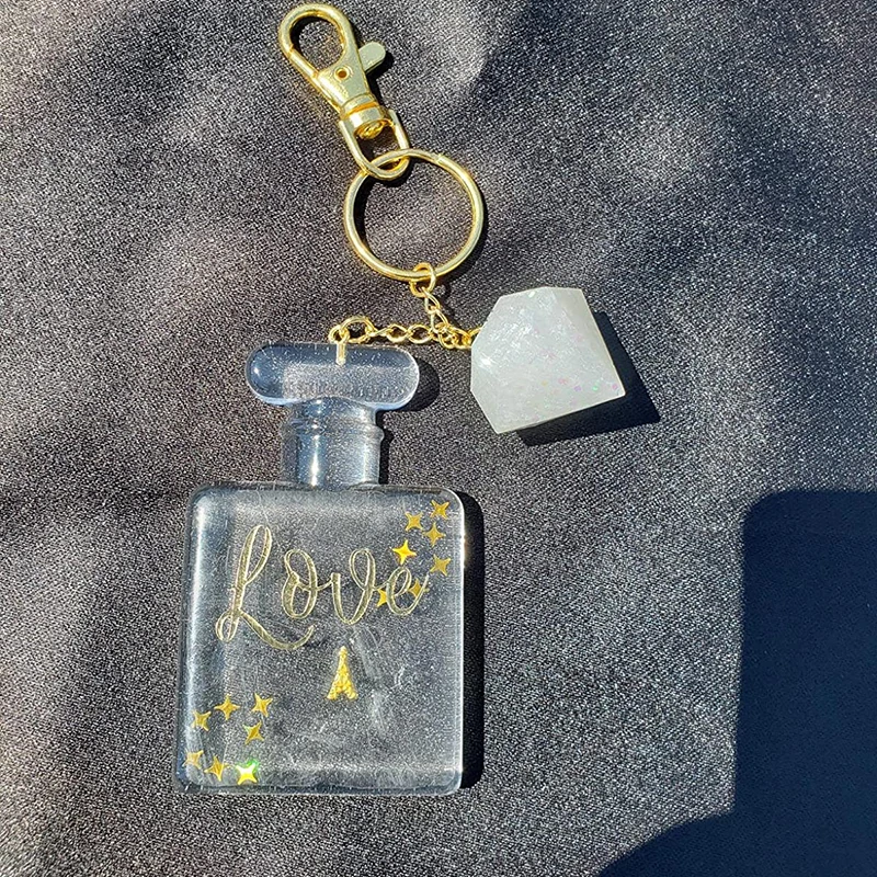 3D Parfüm Flasche Harz Mold Für Harz Epoxy Kerze Wachs Seife Kuchen Werkzeug DIY Schmuck Anhänger Ornament Handwerk – Detail 8