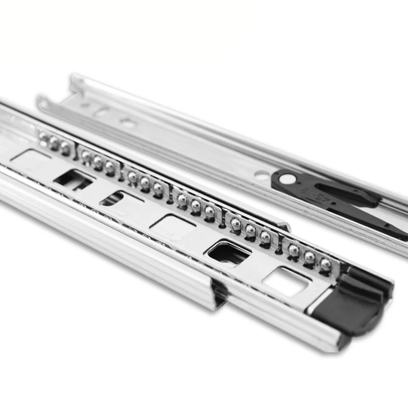 

2 Pieces Drawer Slides Furniture Hardware Guide Rail Kitchen Cupboard Full Extension Parts Accessories Slides