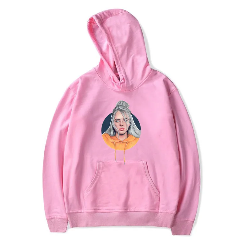 Новая весенняя Толстовка Billie Eilish с капюшоном и принтом для женщин мужчин Harajuku