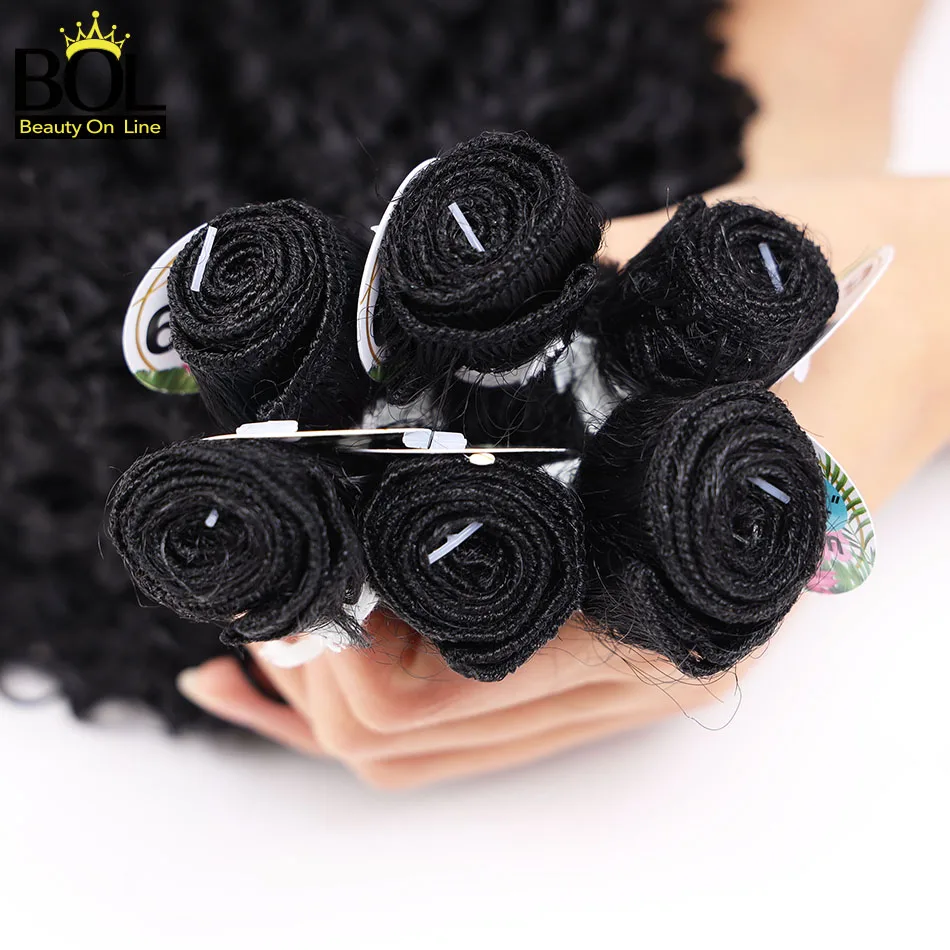 BOL Synthetic Hair Weave Jerry Curly Hair Bundles 3/6/9pcs/Lot Natural Black Soft Long Extensions for Women Daily Use hair extensions