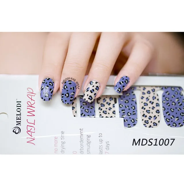 Lady Kindom Cute Cartoon Leopard Pattern Nail Polish Film Self Adhesive Full Cover Nail Wraps Waterproof Eco Friendly Nail Patch Stickers Decals Aliexpress