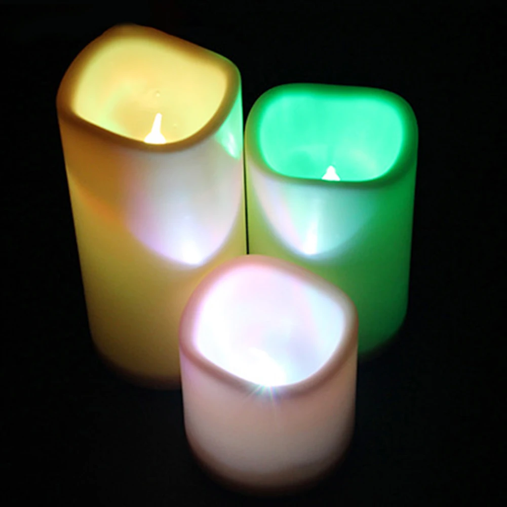 Remote Control Timing Simulation Candle Wedding Supplies Night Light Party Bedroom Color Changing Electronic Led