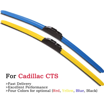 

2Pcs HESITE Colorful Car Front Hybrid Windscreen Wiper Blades For Cadillac CTS V Coupe Sport Wagon 2003 2004 2005 2008 2015 Blue