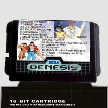 

Hot sale 15 In 1 16 bit MD Game Card For Sega Mega Drive For Genesis