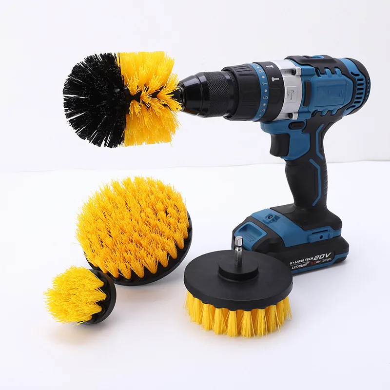 3pcs Drill Brush Attachment Set Power Scrubber Brush With Drill Scrub Brush  For Cleaning Showers Tubs Bathroom Tile Grout Carpet - AliExpress