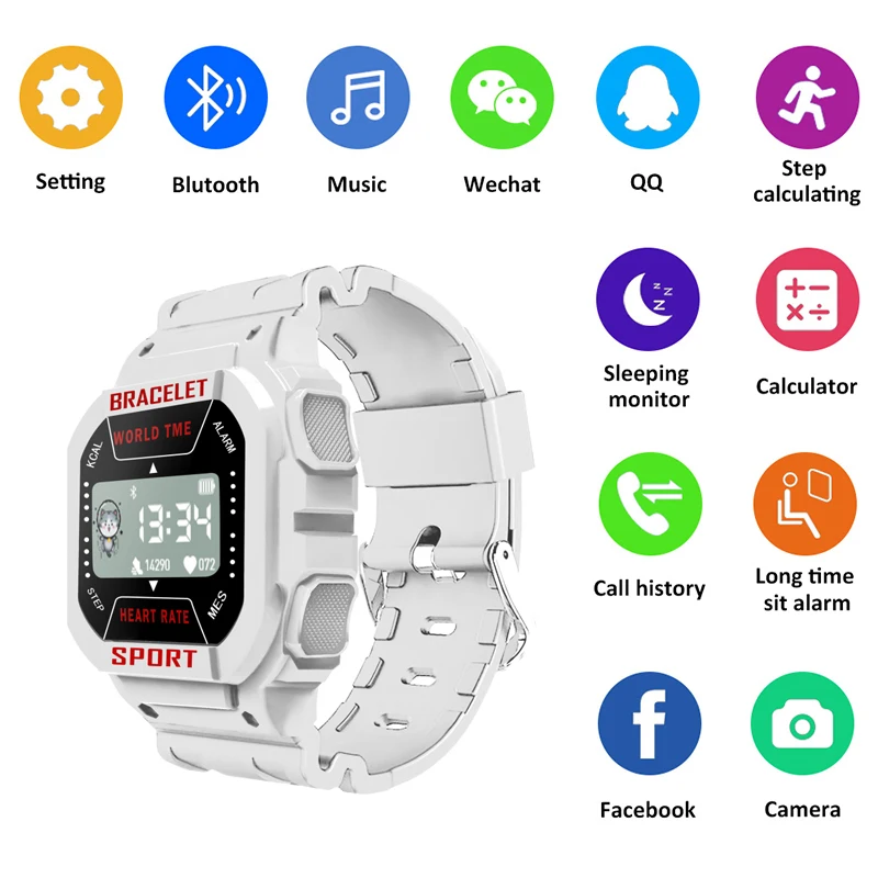 Smart Band Weather Display Blood Pressure Heart Rate Monitor Fitness Tracker Smart Watch Bracelet Waterproof Men Women Kids